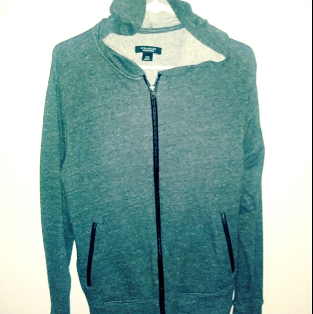 Structure unisex gray zip up hoodie sweatshirt.